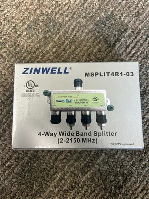 DirecTV 4-Way Cable Swim Splitter MSPLIT4R1-03 SWM Zinwell Brand New - Image 1 of 2