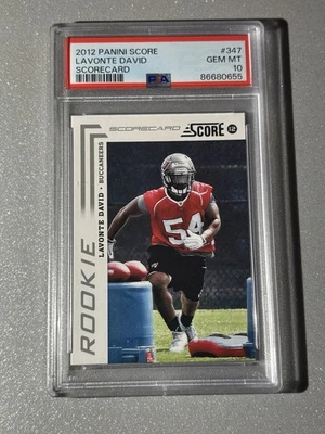 2012 Lavonte David Rookie PSA 10 💎 Pop 1 SCORECARD Parallel Buccaneers RARE RC - Image 1 of 2