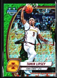 2024-25 Bowman University Chrome Green Refractor Tamin Lipsey Iowa State - Picture 1 of 2