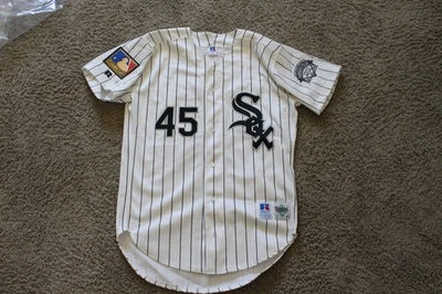 Michael Jordan Chicago White Sox Russell Authentic 125th anni Jersey Size 44 - Image 1 of 4