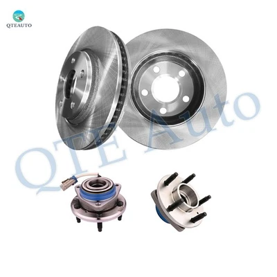 Set 4 Front 296.95mm Brake Rotors-Wheel Hub To 2005 Pontiac Montana 5 Stud Wheel - Image 1 of 4