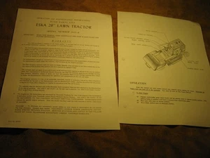 ESKA Mark 28" Model 1625-A  tractor Parts list  Catalog - Bild 1 von 1