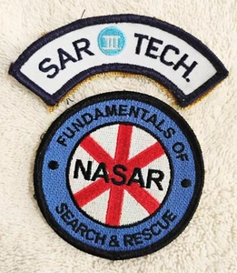 NASAR Search And Rescue SARTECH III Fundamentals INSIGNIA EMBROIDERED PATCHES - Picture 1 of 6