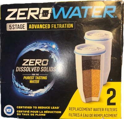 Zero Water 5 Stage Filtration 2 Pack Replacement Water Filters ZR-017 - Image 1 of 3