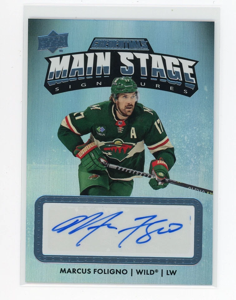 2022-23 Upper Deck Credentials Main Stage Signatures Marcus Foligno #MS-MF Auto - Image 1 of 1