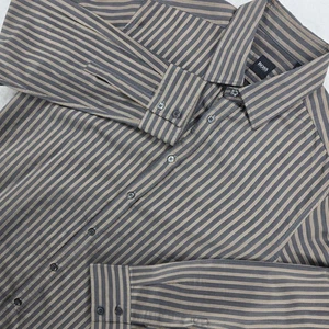 HUGO BOSS Herren Oberhemd XL gestreift Langarm Knopfleiste Made in Italy - Bild 1 von 14