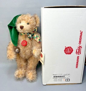 German Hermann Christmas Teddy Bear Mohair Jointed Toy Limited Edition Box Paper - Bild 1 von 14