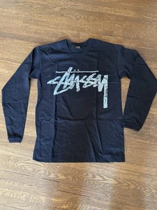 Vintage Stussy Big Logo Hype Y2K manica lunga autentico nuovo raro - Foto 1 di 4
