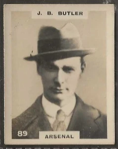 PINNACE FOOTBALL-BLACK OVAL BACK-#0089- ARSENAL - J. B. BUTLER  - Picture 1 of 2