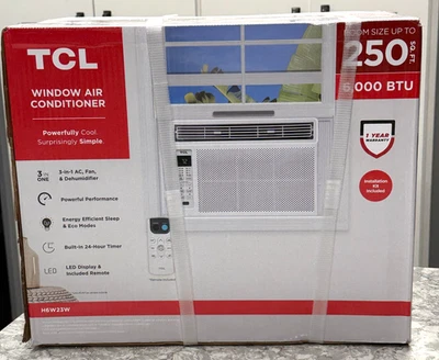 TCL 6000 BTU Window Air Conditioner Fan and Dehumidifier 250sqft Remote Control - Image 1 of 4