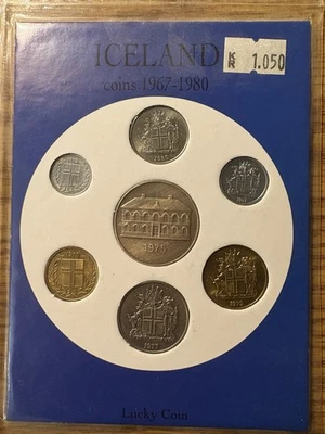 Colección de monedas de Islandia 1967-1980 sin circular Foto 1 de 4