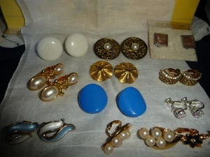 LOTE MIXTO 11 PARES DE PENDIENTES CLIP TONO ORO Y PLATA #11/5 LOTE 2 - Imagen 1 de 14