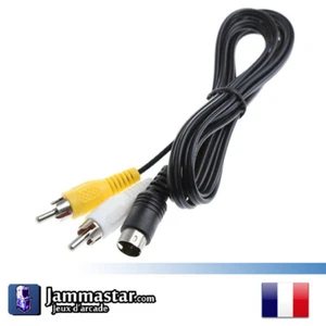 Câble Vidéo pour Sega Mega Drive 1 & Master System 1 - AV Cable - Megadrive - Foto 1 di 1