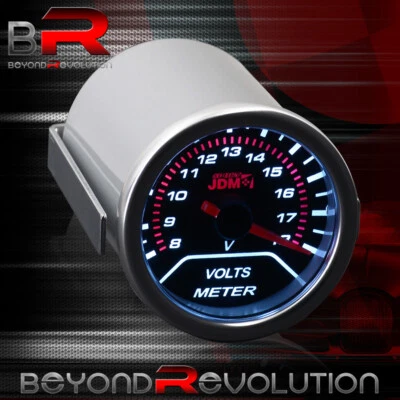 2" Voltage Gauge Dial Pointer Meter LED Glow Ratio Display Volt Tacho Red Needle - Image 1 of 4