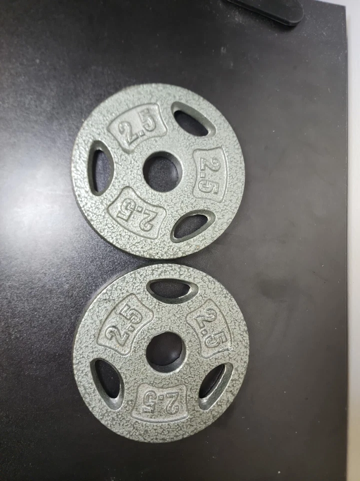 Par de 2 x 2,5 lb (5 libras) - Placas de peso con barra estándar CAP envío gratuito Foto 1 de 1