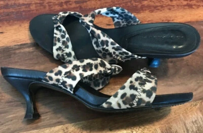 SANDALIAS PLINER DONALD J TACONES MUJER ZAPATOS TALLA 6,5 M ANIMAL PRINT  Foto 1 de 4