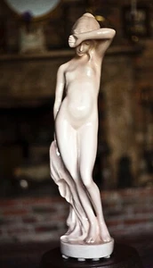 Vintage large beautiful ceramic porcelain female nude sculpture statue 25" tall - Picture 1 of 12