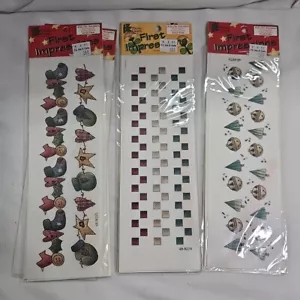 Provo Craft First Impressions Rub on Transfers Christmas Lot of 3 New Holiday  - Picture 1 of 4