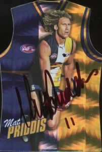 Signed 2010 West Coast Eagles AFL Select Guernsey Die-Cut Card - Matt Priddis - Picture 1 of 3