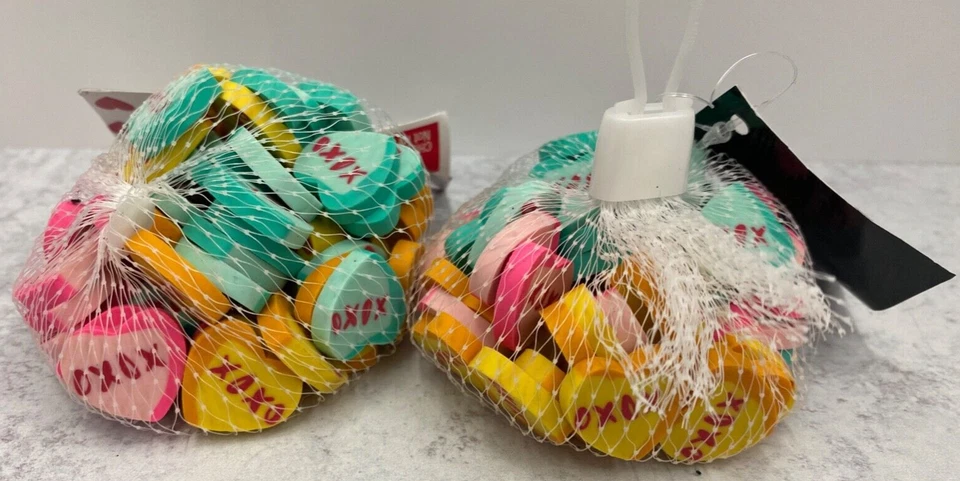 120 corazones de conversación mini gomas de borrar suministros para maestros clasificación contador de matemáticas recompensa Foto 1 de 2