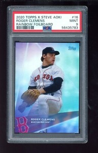 2020 Topps X Steve Aoki Roger Clemens #16 Rainbow Foilboard (PSA 9)