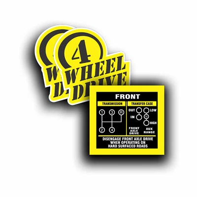 Calcomanía PATRÓN DE CAMBIO DE TRANSMISIÓN se adapta a Twin Stick CJ5 CJ6 jeep T18 4 velocidades T98 Foto 1 de 2