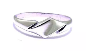 Anillo de Moda Onda Fundido Plata de Ley REAL 5.5 a 9 USTED SELECCIONA LA TALLA PSR152 - Imagen 1 de 4