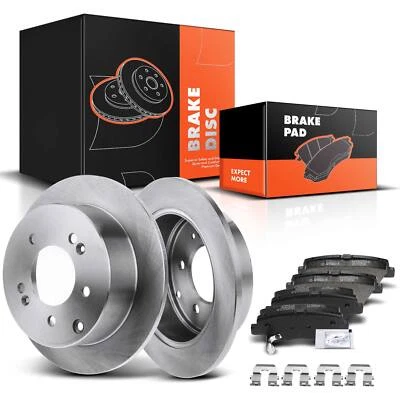 Rotor de freno de disco trasero y pastillas de freno de cerámica para Kia Soul 2010 2011-2013 1,6 L 2,0 L Foto 1 de 4