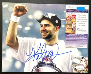 KURT WARNER SIGNED 8X10 PHOTO ST LOUIS RAMS SUPER BOWL XXXIV CHAMPION HOF JSA C - Picture 1 of 1