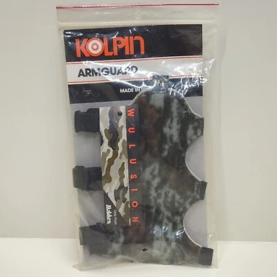 Kolpin Wulusion Fabric Woodland Camo 7" Archery Arm Guard Woodland NOS New - Image 1 of 4
