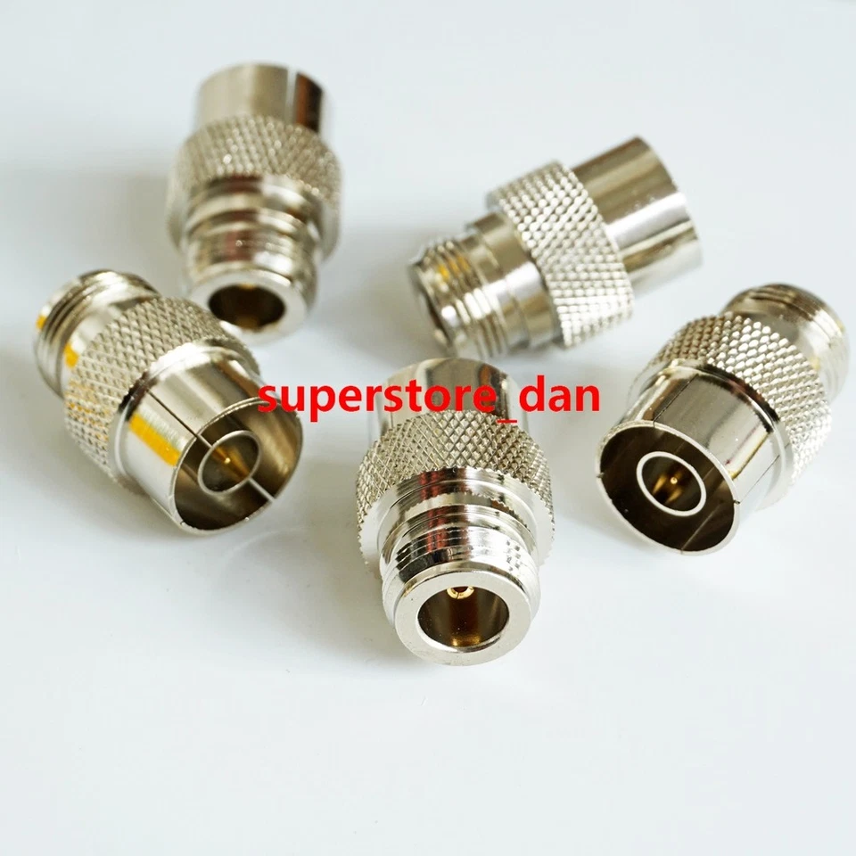 5X N male plug to N female snap-on Push-On Disconnect Quick RF Adapter Connector - Image 1 of 1