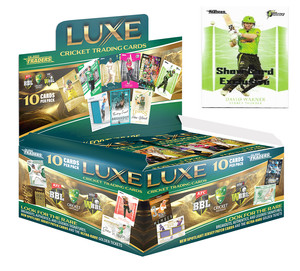 2023 / 24 Cricket Traders Luxe Sealed Box & Show Card Exclusive-David Warner