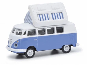 Schuco 452671100 VW T1c Campingbus blau/weiss Maßstab 1:87 Modellauto - Picture 1 of 2