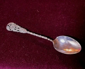 Chinese Export Silver Demitasse Spoon; Pierced Chinese Symbol, Free Shipping - Picture 1 of 4