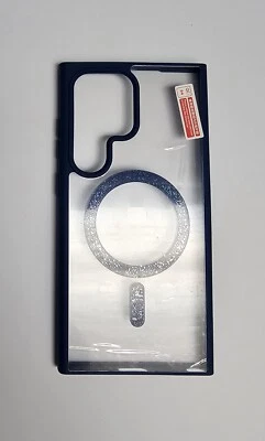 Cover trasparente/blu Magnetica per Samsung S24 Ultra - Immagine 1 di 2