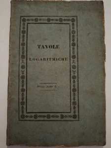 OV1 Tavole logaritmiche Follador Padova 1838 - Imagen 1 de 5