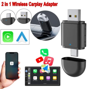 Wireless Apple Carplay Android Auto Adapter Car Play Dongle Navigation Playe - Picture 1 of 13
