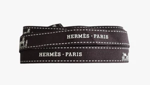 Authentic HERMES Paris Brown PACKAGING RIBBON 58 inches long for gift wrapping - Picture 1 of 2