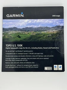 Garmin TOPO EE. UU. 100 K DVD Mapas Digital Topográfico EE. UU. 1:100 k - Imagen 1 de 1