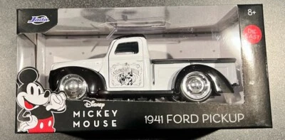 1941 FORD PICKUP "MICKEY MOUSE" WHITE & BLACK 1/32 DIECAST MODEL BY JADA 36091 - Image 1 of 4