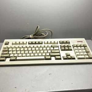 Vintage Compaq PS/2 Keyboard RT101 160650-101 Clicky Gaming Collectible Gray - Picture 1 of 8
