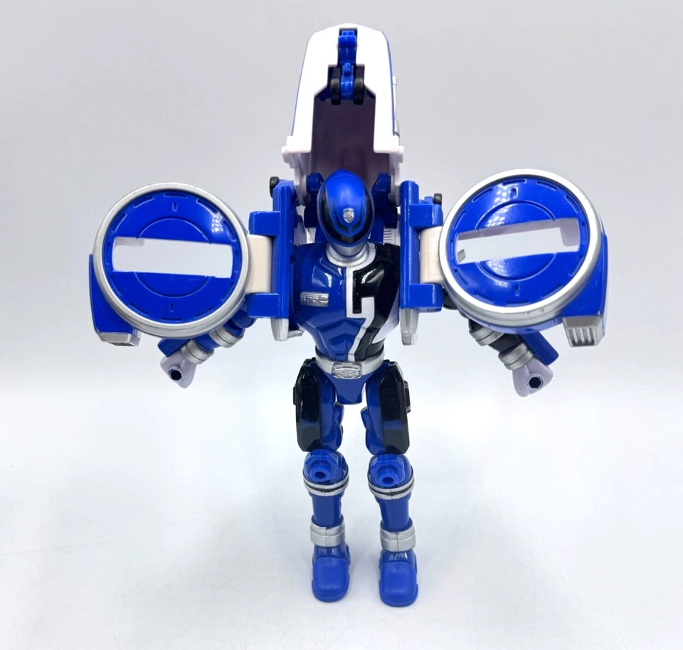 Figura de acción suelta Power Rangers SPD Blue Delta Morphin Ranger to Vehicle 6" Foto 1 de 4