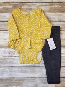 Carter's Baby Girls 2-Pc. Floral-Print Peplum Bodysuit Set - NWT Size 9 Months - Picture 1 of 5