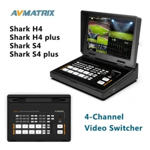 AVMATRIX Shark H4 S4 Plus 4-Channel 10.1inch SDI HDMI Video Switcher Streaming  - Picture 1 of 12