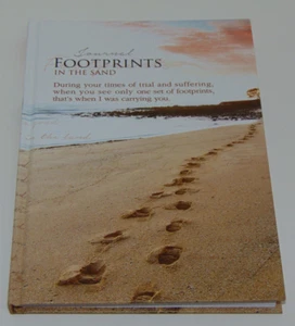 Footprints In The Sand Christian Prayer Journal Topical Bible Verses Lined Pages - Picture 1 of 5