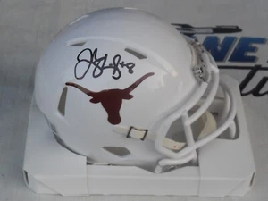 Mini casco de velocidad firmado por Jordan Shipley Texas Longhorns Beckett certificado de autenticidad BAS UT - Imagen 1 de 2