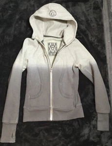 Lululemon Damen grau ombre Dip Dye Jacke Scuba Hoodie Special Edition 4 Rarität - Bild 1 von 5
