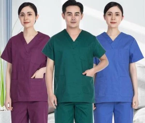 Unisex Pet Grooming Clinic Nursing Clothes Workwear Medical Doctor Work Uniform  - Picture 1 of 12