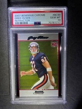 2007 Bowman Chrome Refractor /1079 Rookie Greg Olsen #BC90. PSA 10 Gem Mint
