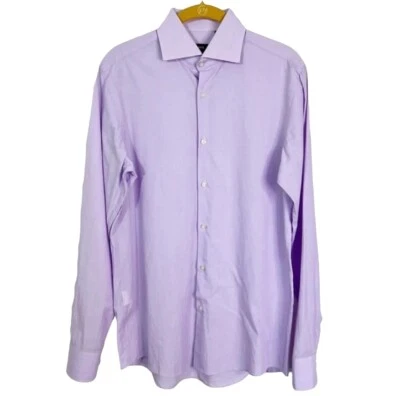 Hugo Boss Sharp Fit Lavender Long Sleeve Button Down Dress Shirt Men's Size 15 - Image 1 of 4